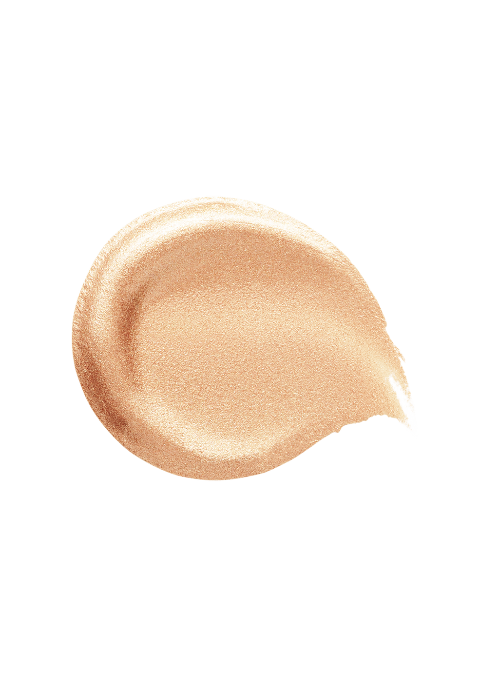 Exhilarate| A swatch of Rare Beauty's Positive Light Liquid Luminizer Mini in the champagne shade Exhilarate.