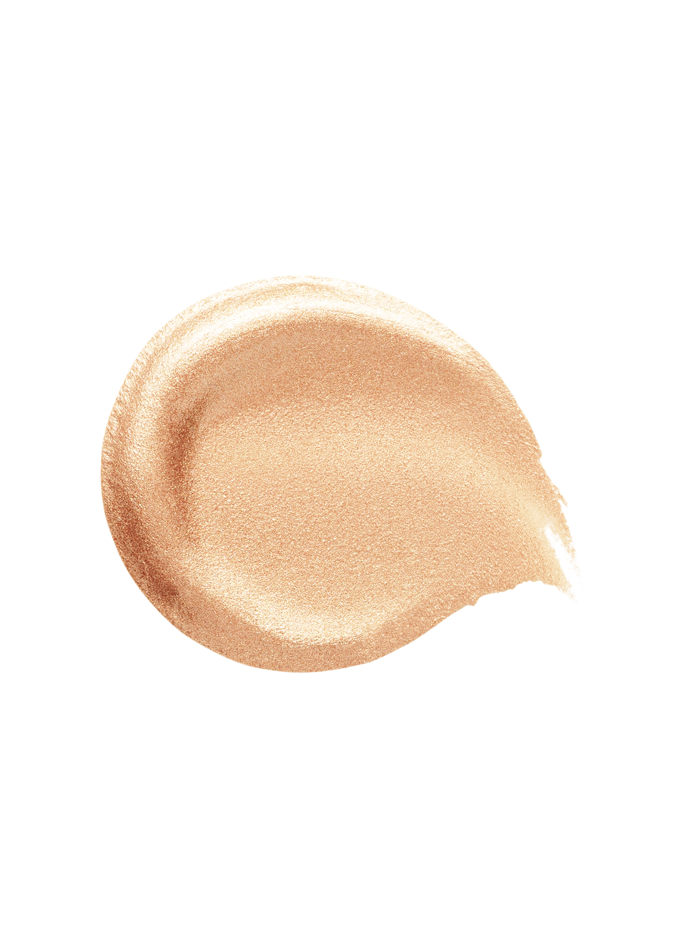 Exhilarate| A swatch of Rare Beauty's Positive Light Liquid Luminizer Mini in the champagne shade Exhilarate.
