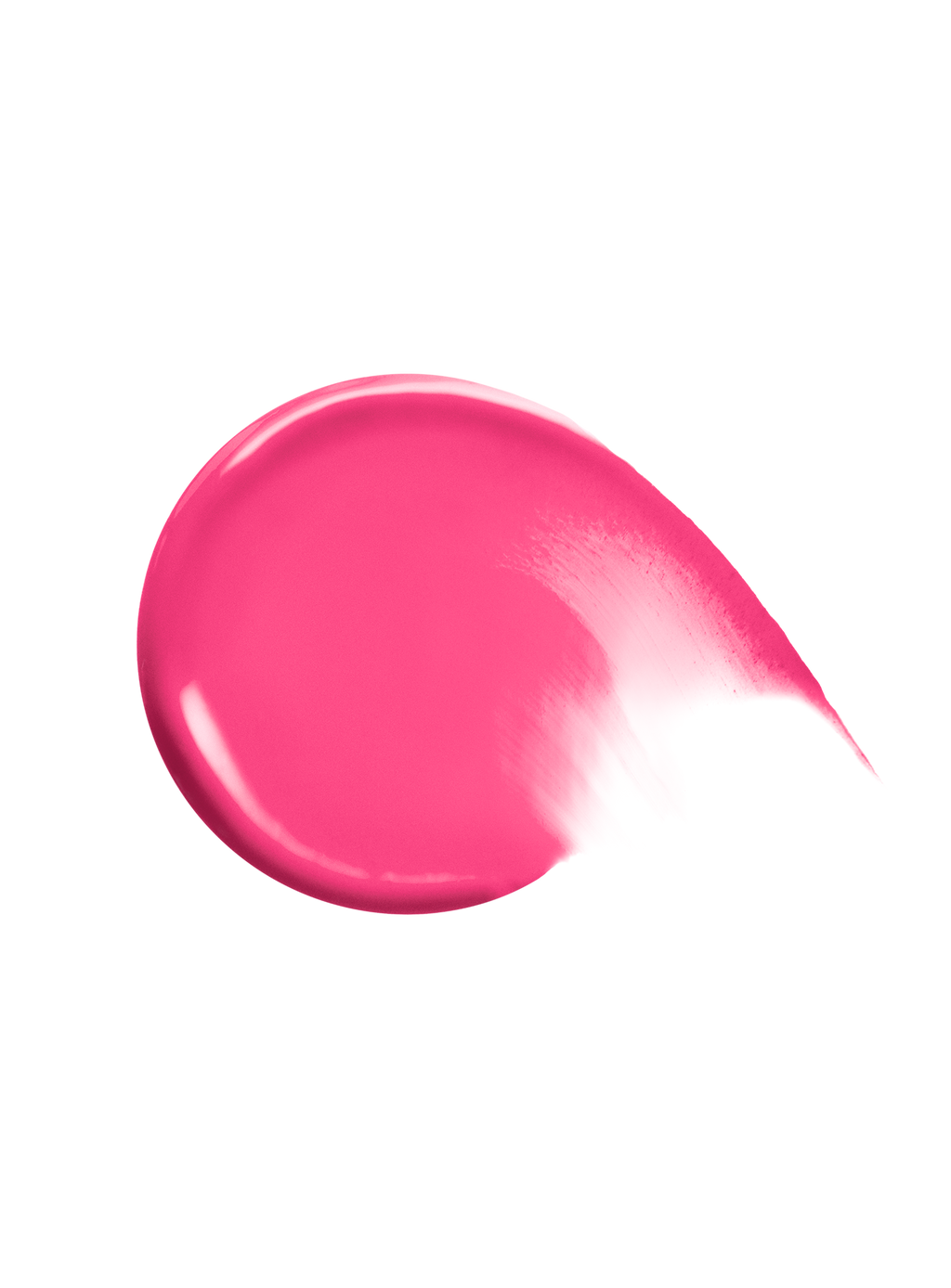 Lucky| A swatch of Rare Beauty's Soft Pinch Liquid Blush in the dewy hot pink shade "Lucky."