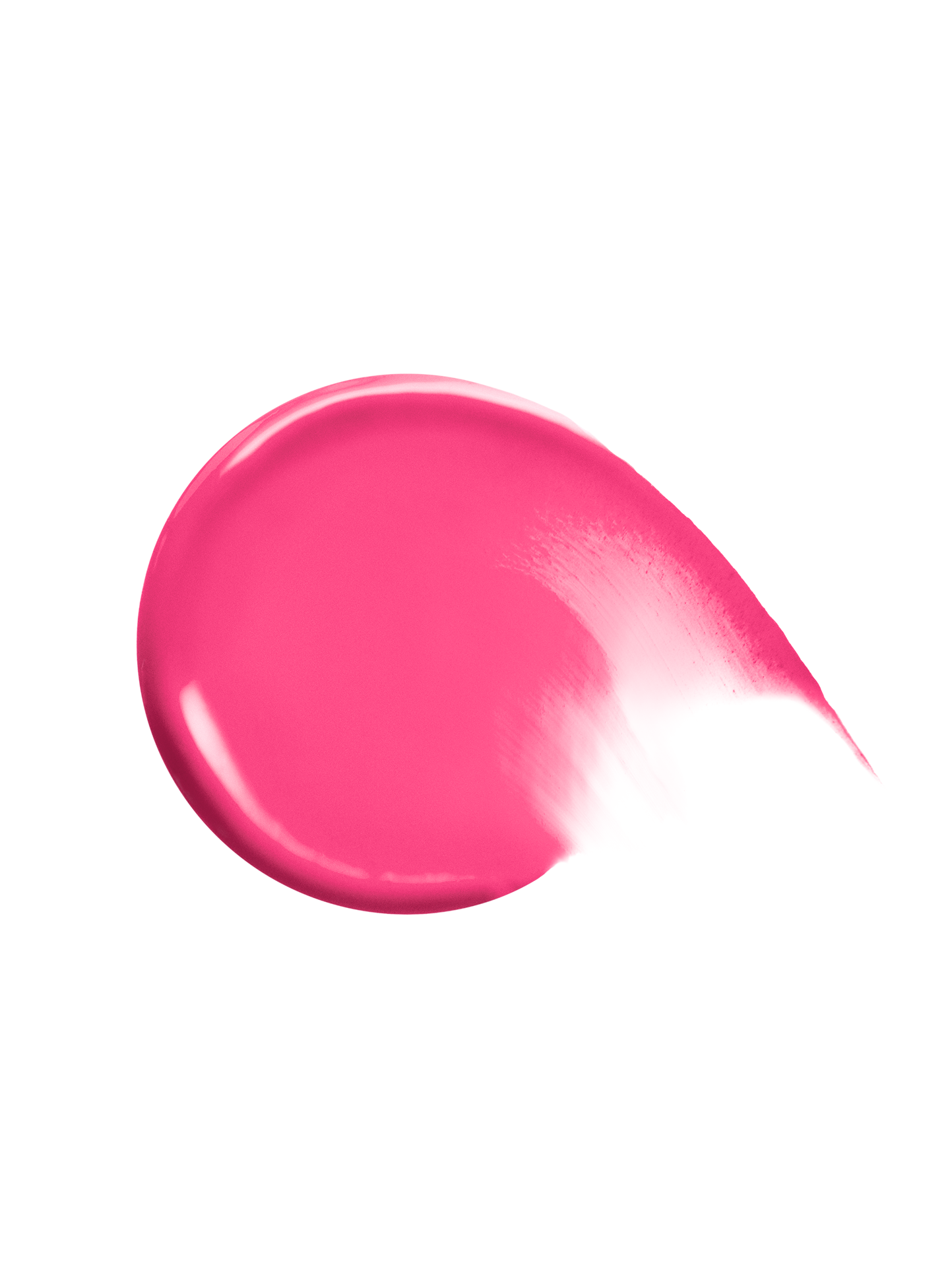 Lucky| A swatch of Rare Beauty's Soft Pinch Liquid Blush in the dewy hot pink shade "Lucky."