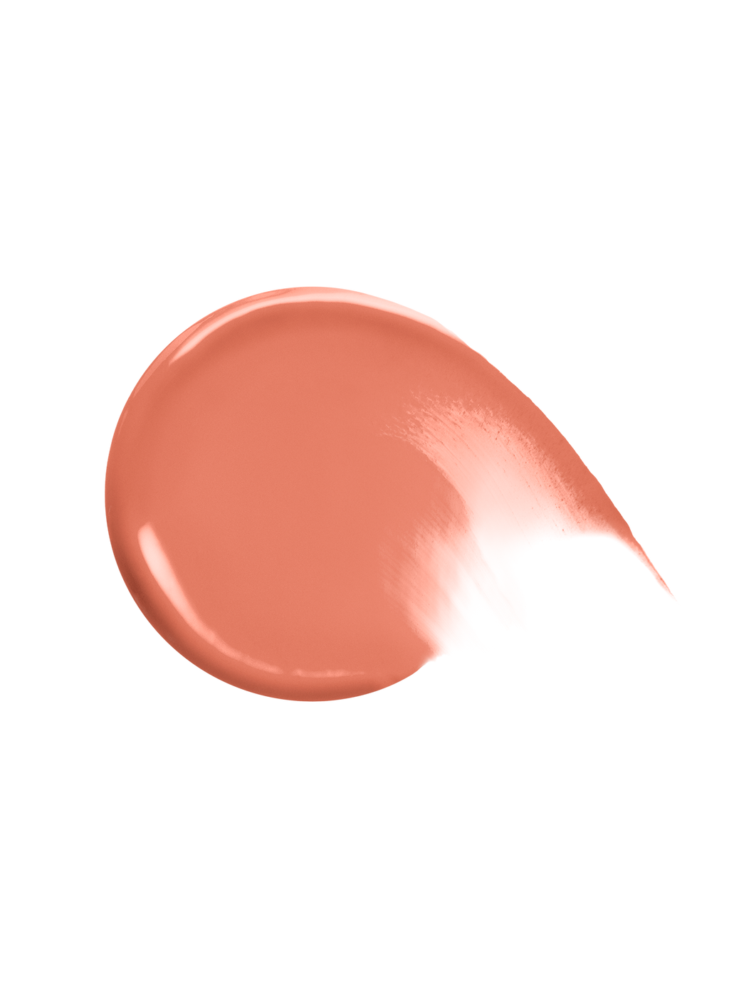 Virtue| A swatch of Rare Beauty's Soft Pinch Liquid Blush in the dewy beige peach shade "Virtue."