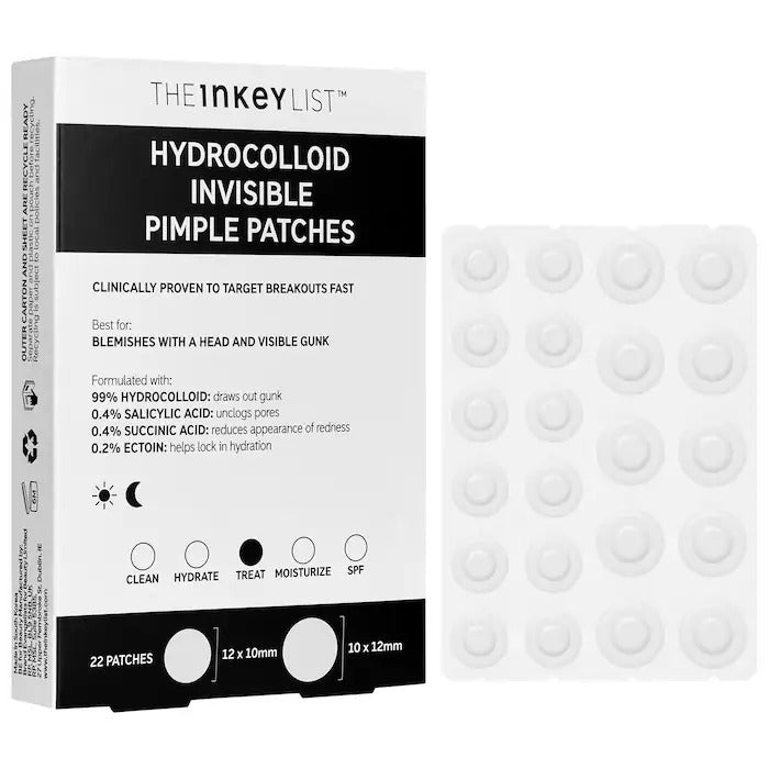 THE INKEY LIST - Hydrocolloid Invisible Pimple Patches - 22 Patches - Image 1