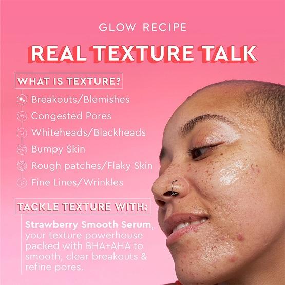 GLOW RECIPE - Strawberry Smooth BHA + AHA Salicylic Acid Serum - 30ML - Image 3