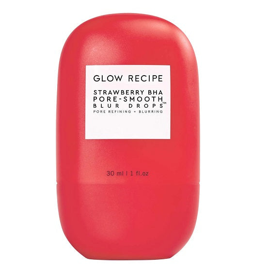 GLOW RECIPE - Strawberry BHA Pore Smooth Blur Drops - 30ml - Image 1