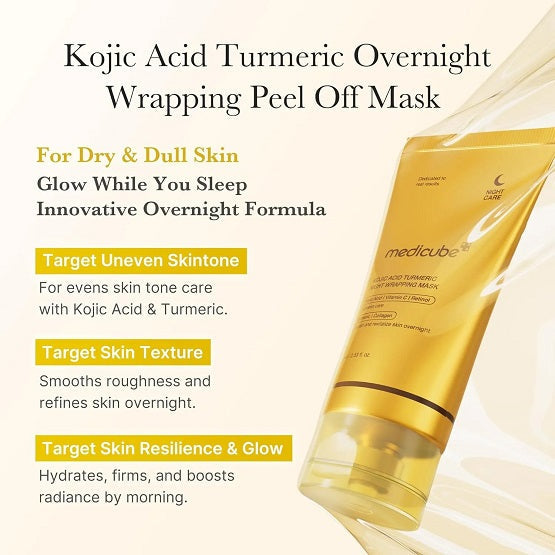 MEDICUBE - Kojic Acid Turmeric Night Wrapping Mask - 75ml - Image 3