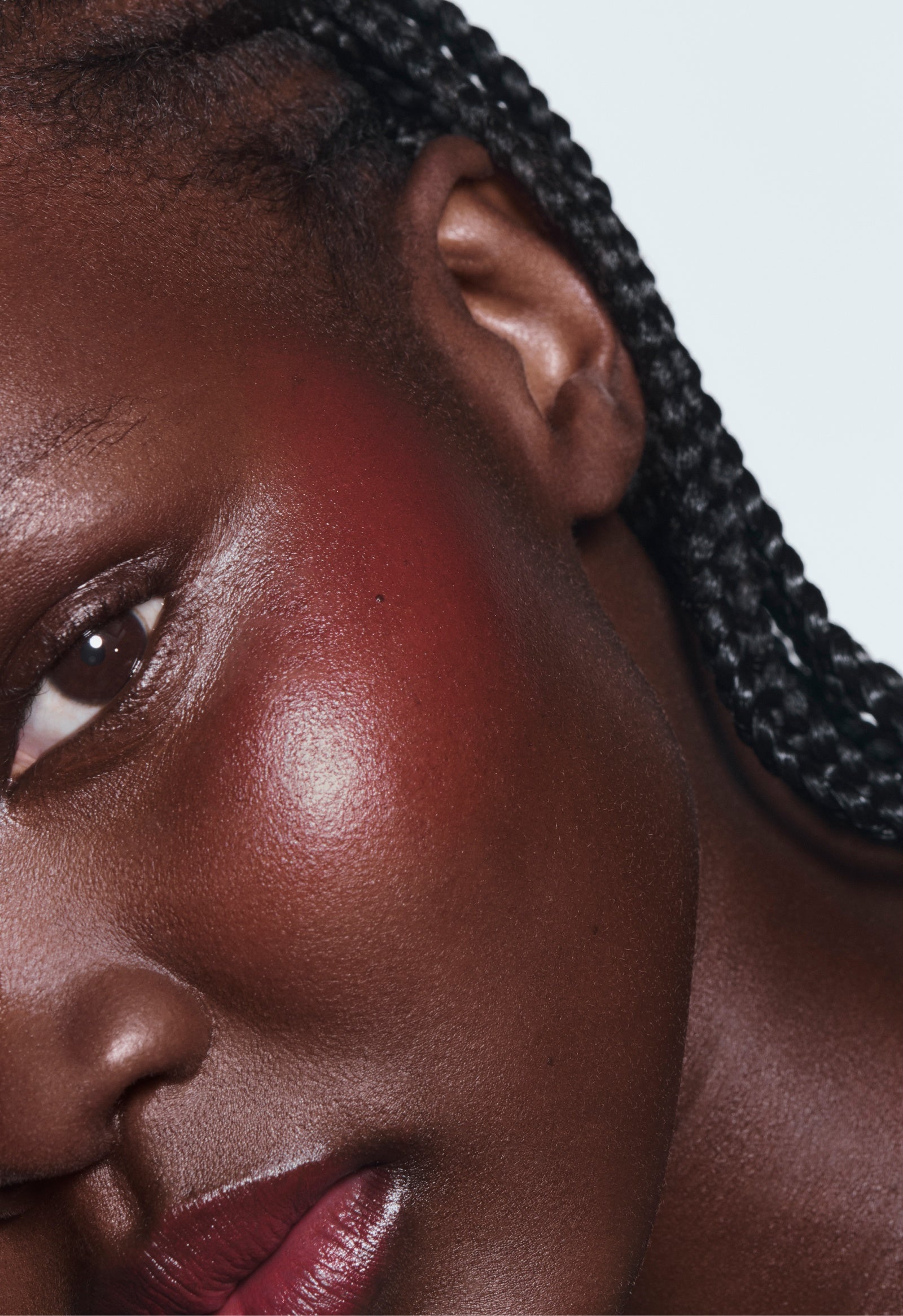 monica wears pocket blush in candy pple