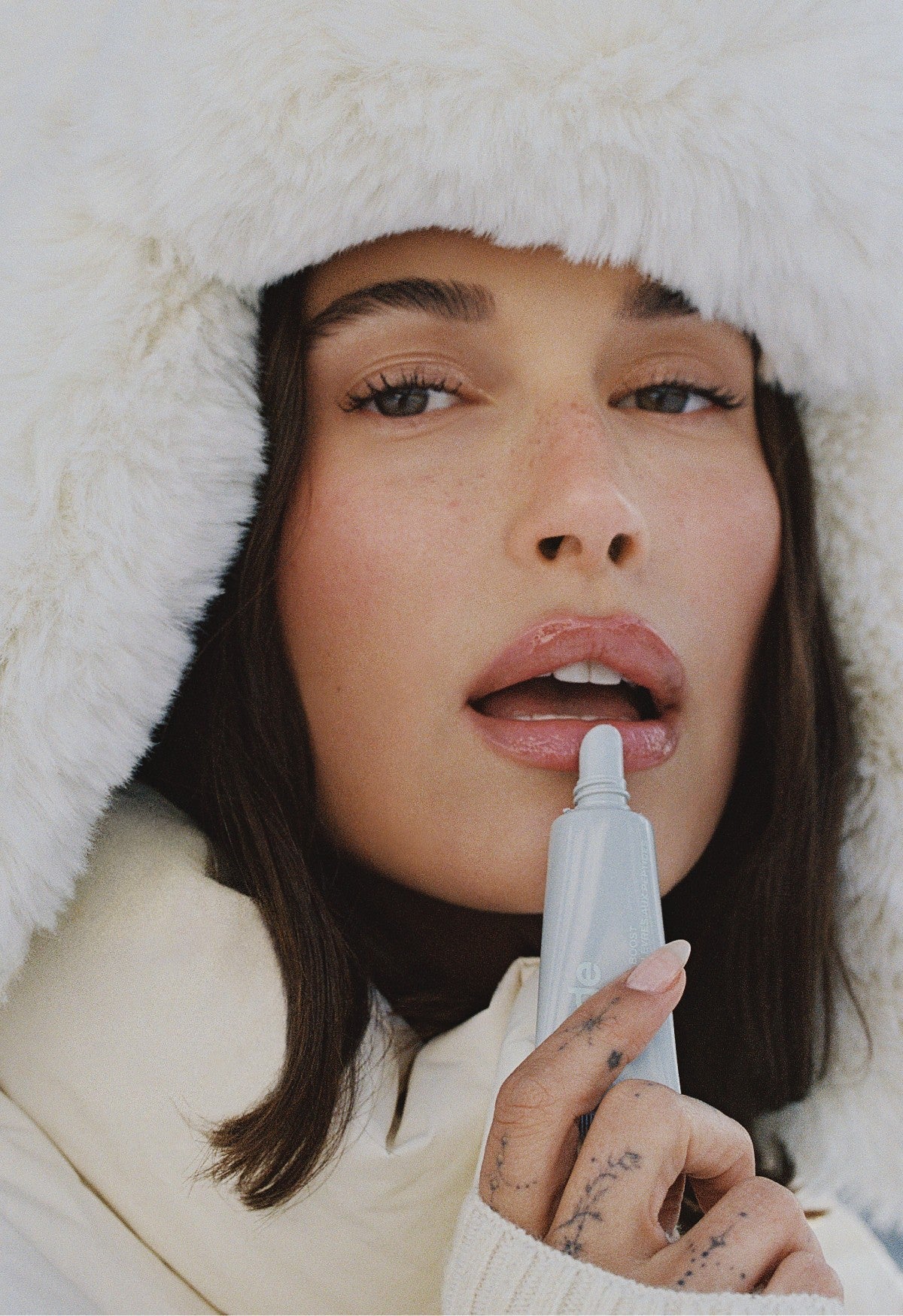 hailey with peptide lip boost
