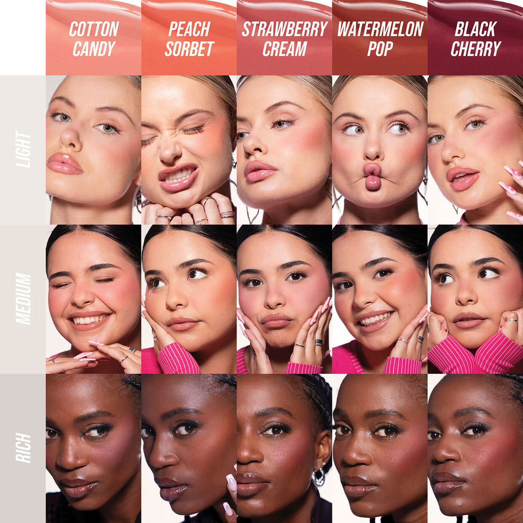 Huda Beauty Filter Liquid Blush, vibrant pink shade, close-up product shot, image 10 of 13