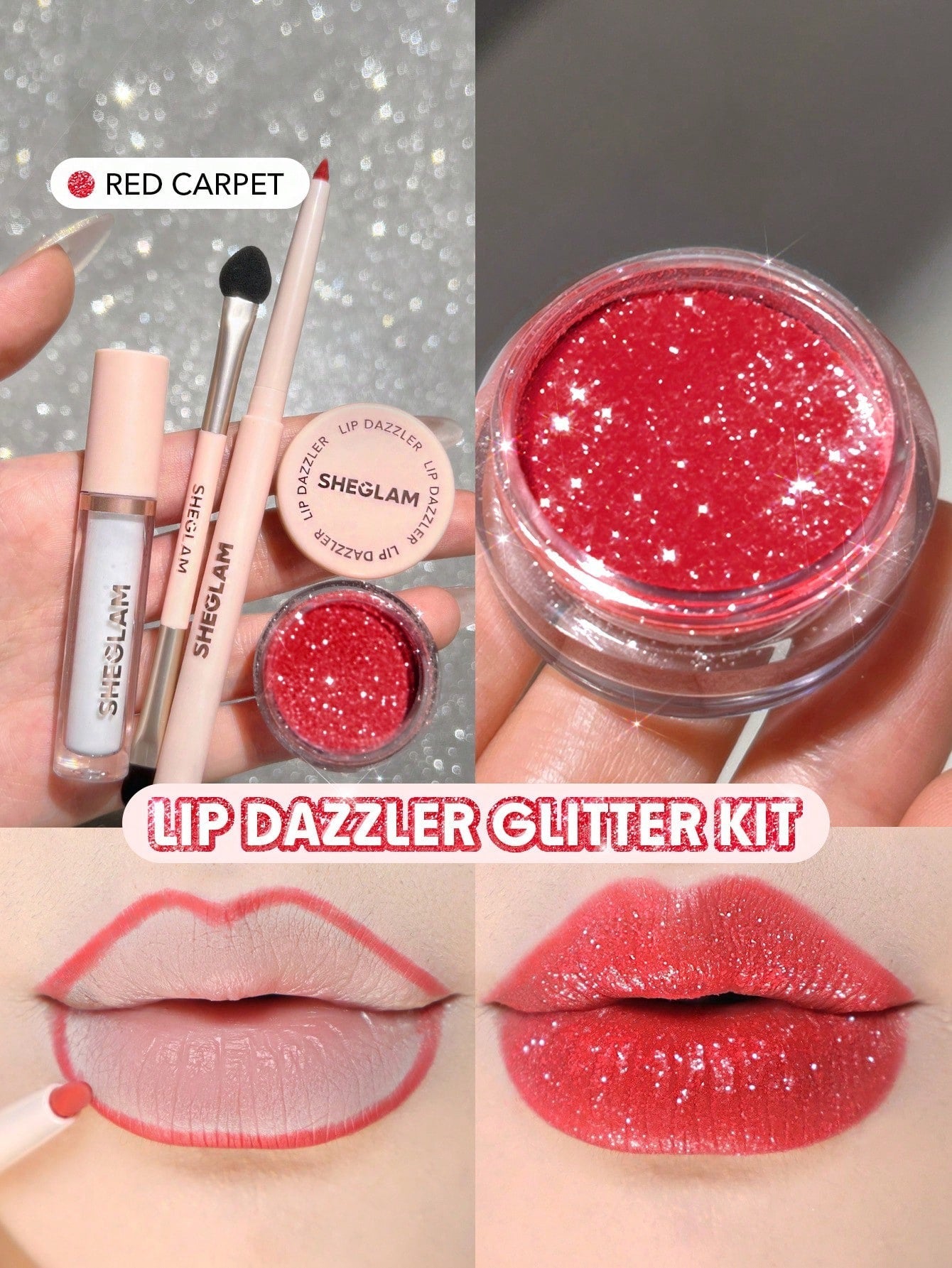 Sheglam Lip Dazzler Glitter Kit