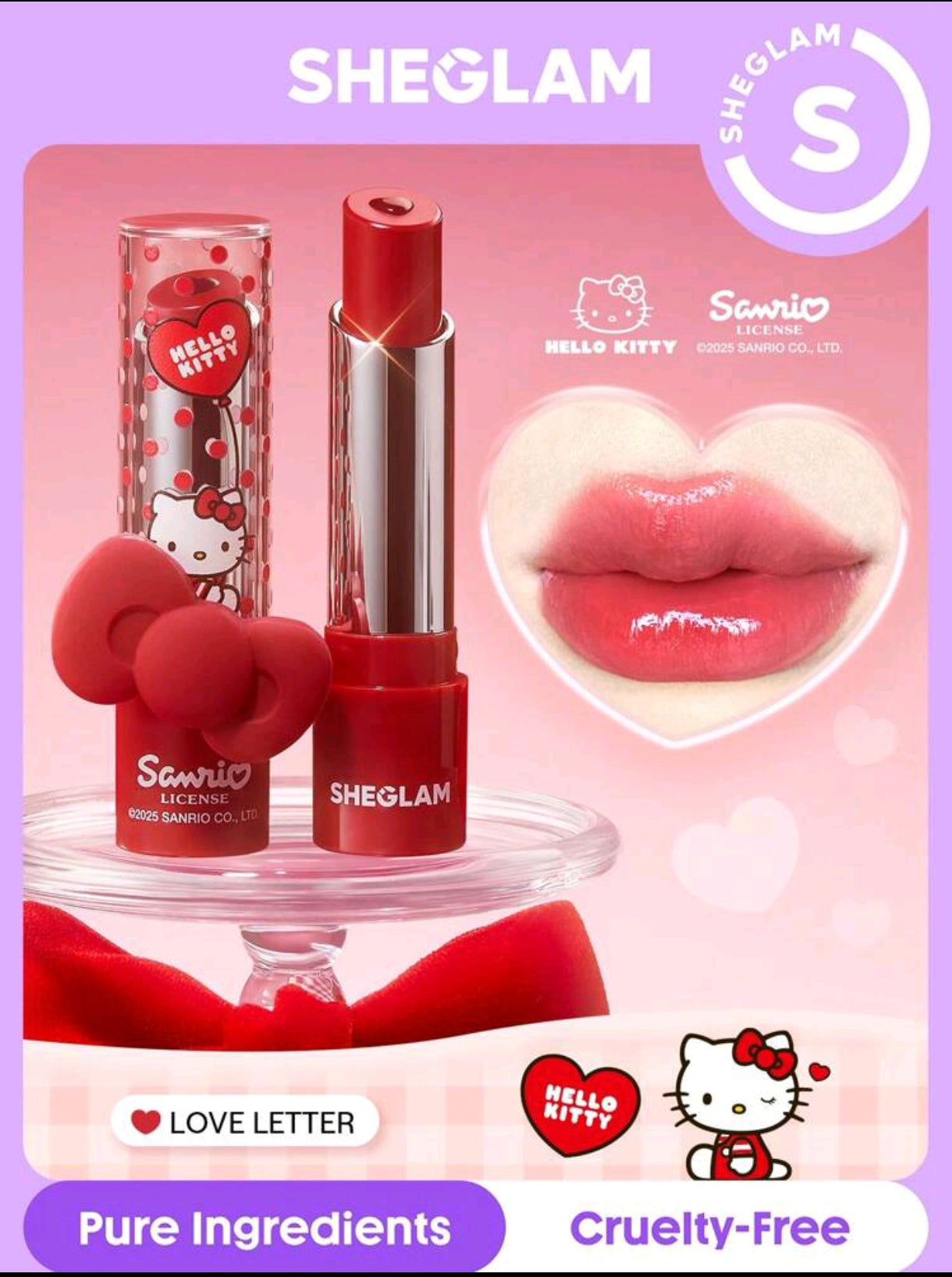 Hello Kitty｜SHEGLAM Be My Baby Hydrating Lipstick