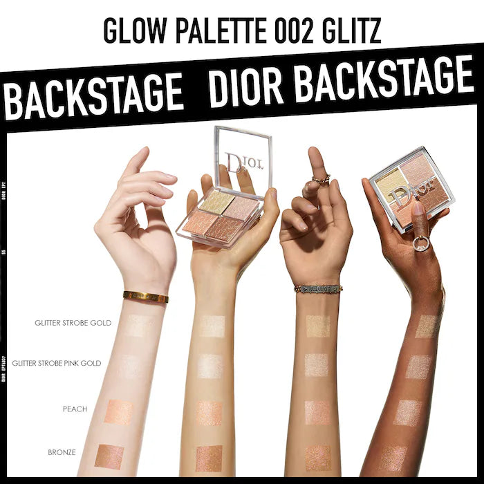 Palette with four shimmery shades: two highlighters and two blushes, for glowing cheeks, image 7 of 8.