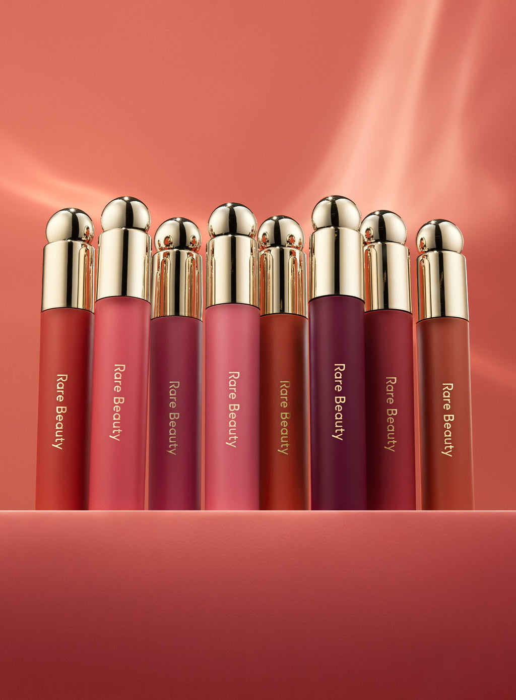 | All shades of Rare Beauty's Soft Pinch Tinted Lip Oil.