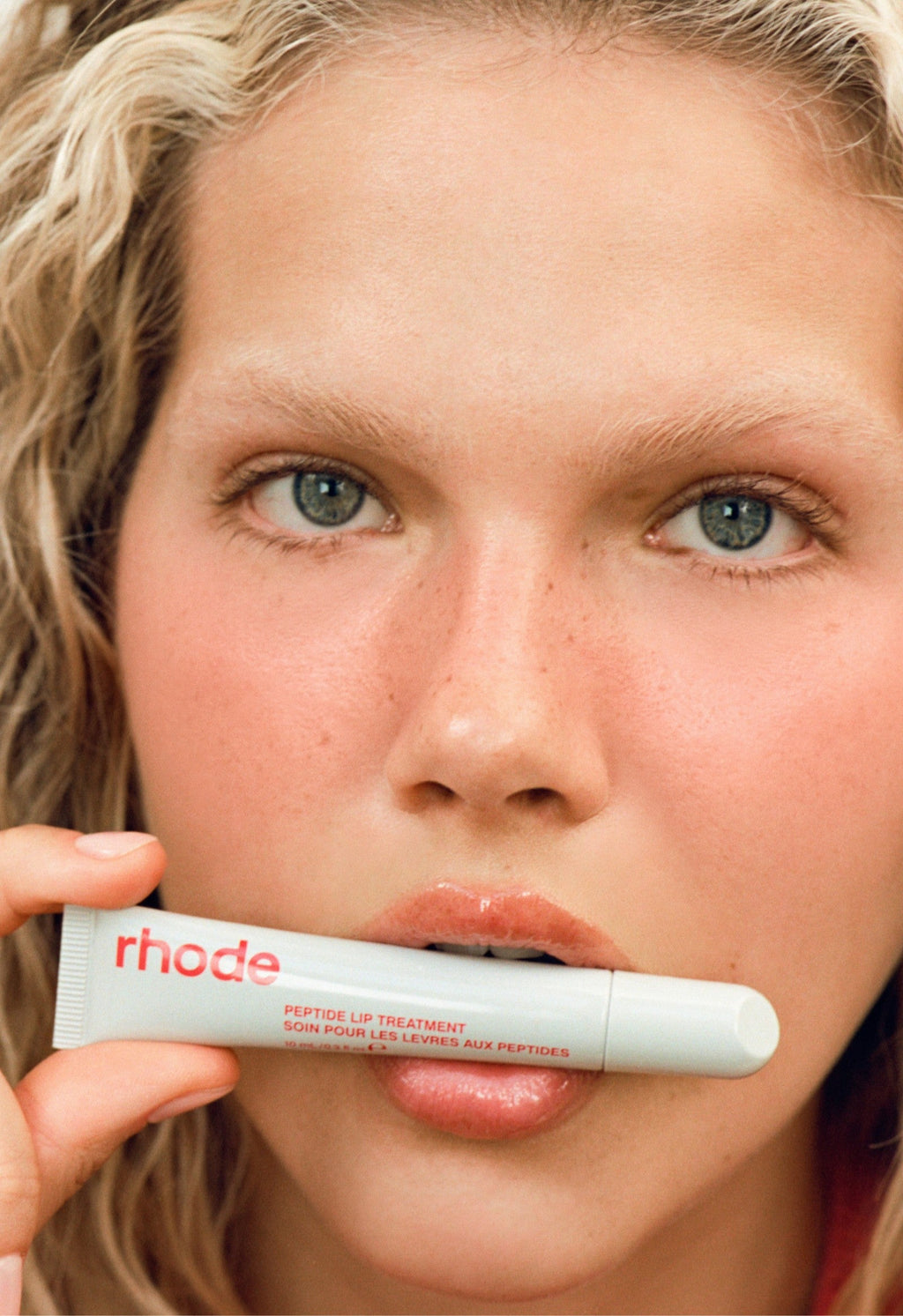 anna with peptide lip treatment strawberry glaze