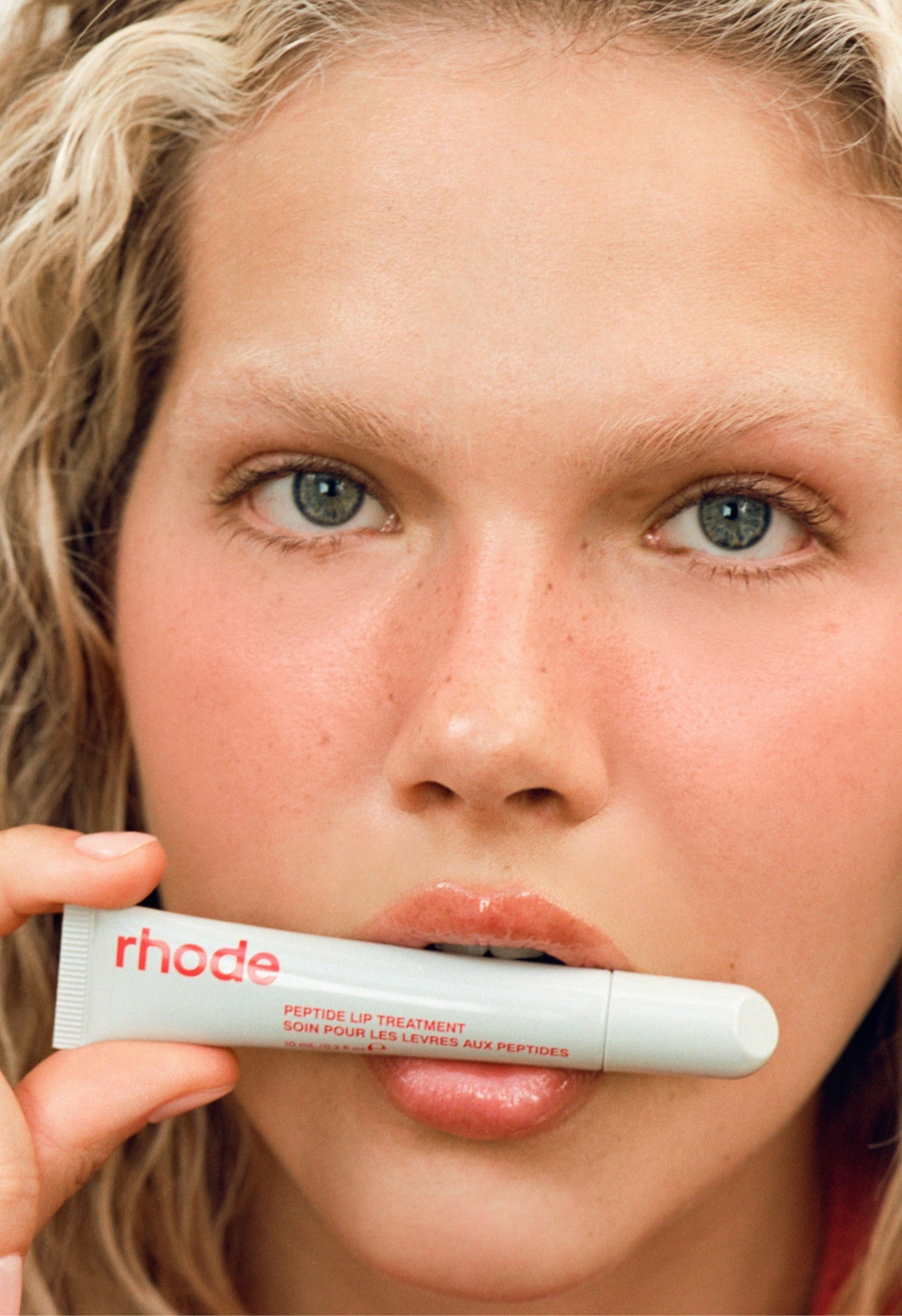 anna with peptide lip treatment strawberry glaze