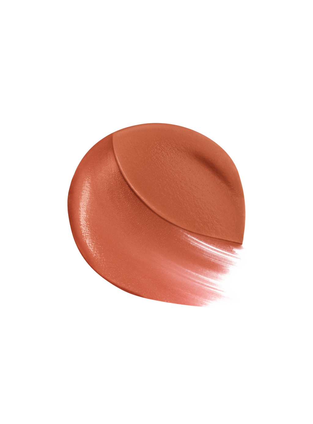 Brave| A swatch of shade Brave, in muted terracotta, of the Lip Souffle Matte Lip Cream by Rare Beauty.