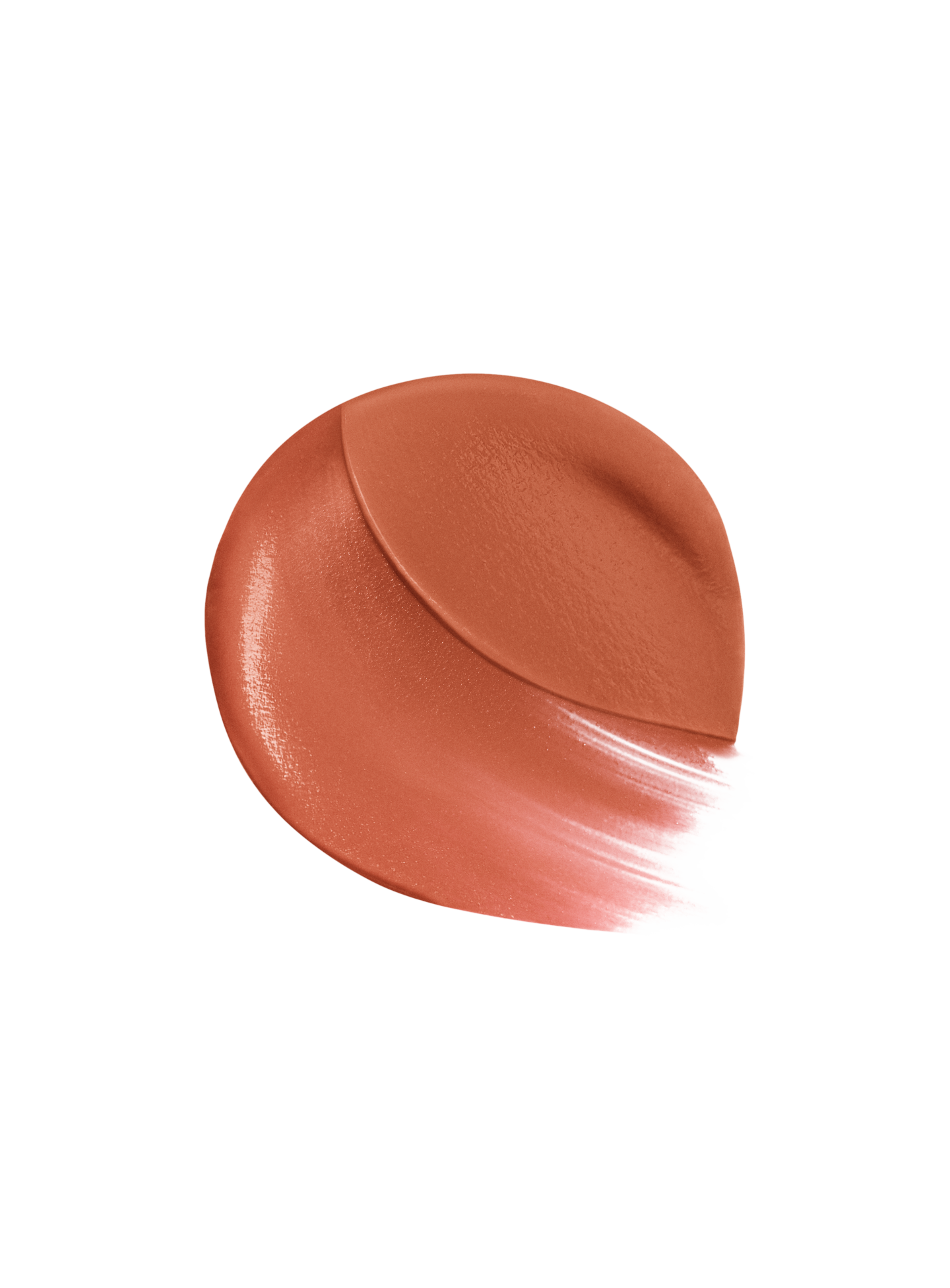Brave| A swatch of shade Brave, in muted terracotta, of the Lip Souffle Matte Lip Cream by Rare Beauty.