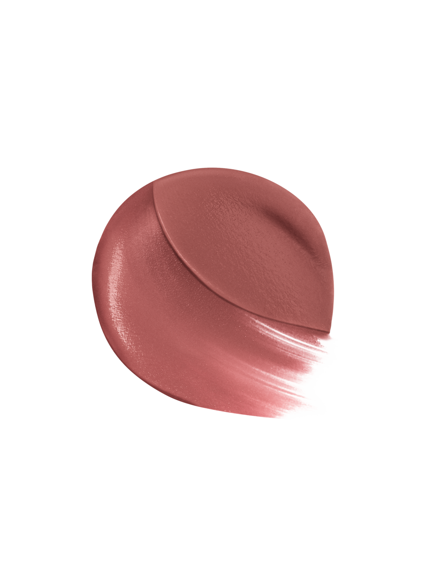 Fearless| A swatch of shade Fearless, in a deep mauve rose, of the Lip Souffle Matte Lip Cream by Rare Beauty.